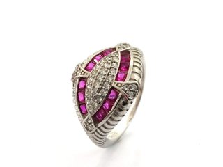 sortija plata 925mm con piedra con circonita