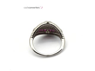 sortija plata 925mm con piedra con circonita