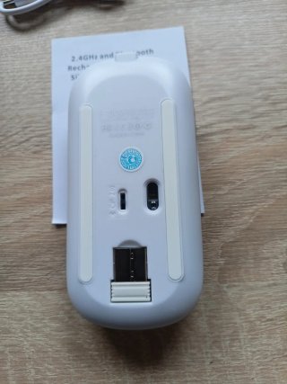 Ratón Inalámbrico Recargable Bluetooth Gris