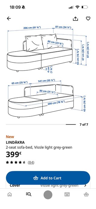 Divano letto Lindakra Ikea