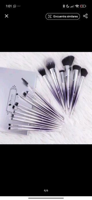 Set de brochas y pinceles Ducare Morado/Plata