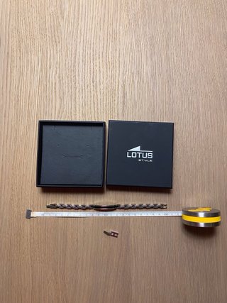 Pulsera LOTUS eslabones plata acero inoxidable