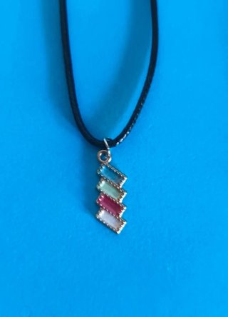 Set collane corda nera ciondoli