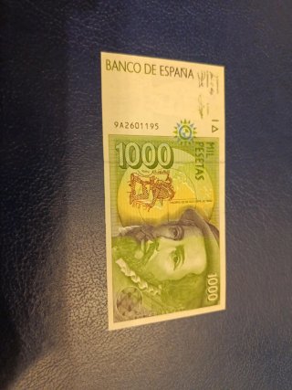Billete 1000 pesetas SC serie rara 9A