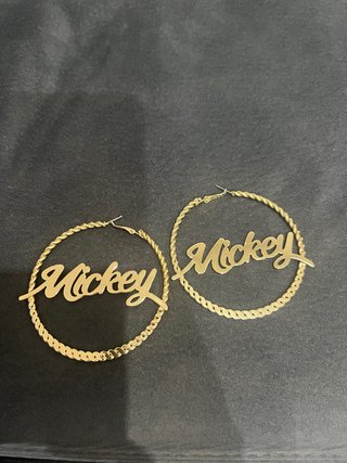 Pendientes Aro Dorados Mickey