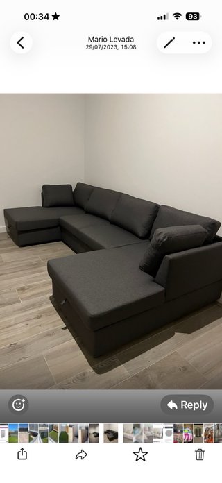 Sofá Cama Gris Panorámico Maisons Du Monde