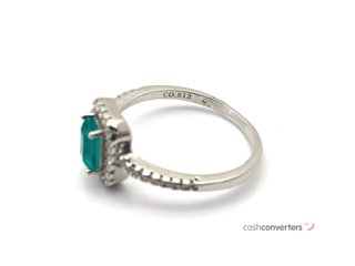 sortija plata 925mm con piedra con circonita