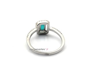 sortija plata 925mm con piedra con circonita