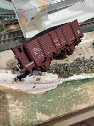 Vagón 2 ejes con garita Electrotren en HO