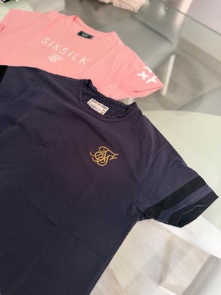 2 Camisetas SikSilk Azul y Rosa