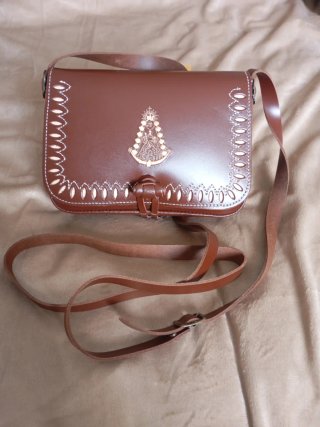 Bolso Virgen del Rocío Marrón Dorado