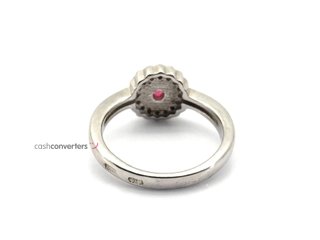 sortija plata 925mm con piedra con circonita