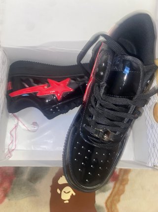 BAPE Air Force 1 Bapesta Negro Rojo