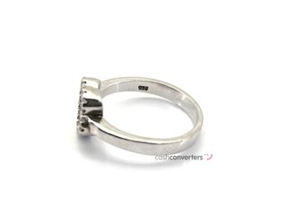 sortija plata 925mm con piedra con circonita