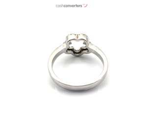 sortija plata 925mm con piedra con circonita