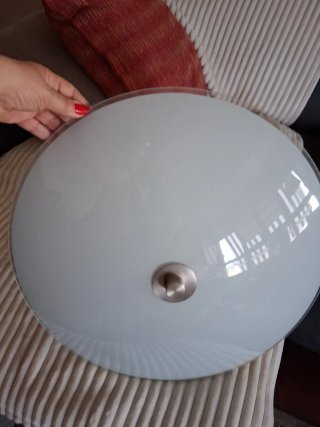 Lámpara de techo cristal y metal (Regalo otra)