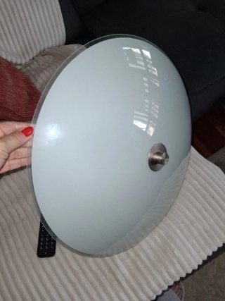 Lámpara de techo cristal y metal (Regalo otra)