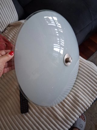 Lámpara de techo cristal y metal (Regalo otra)