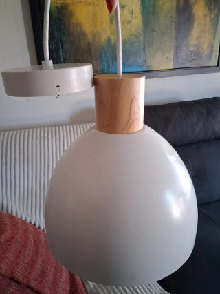 Lámpara de techo cristal y metal (Regalo otra)
