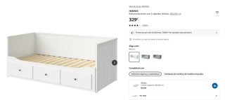 Cama Diván Ikea Hemnes Blanca