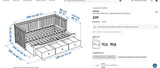 Cama Diván Ikea Hemnes Blanca