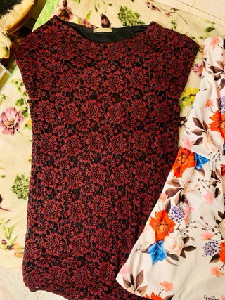 Lote 4 vestidos floral y encaje Y2K