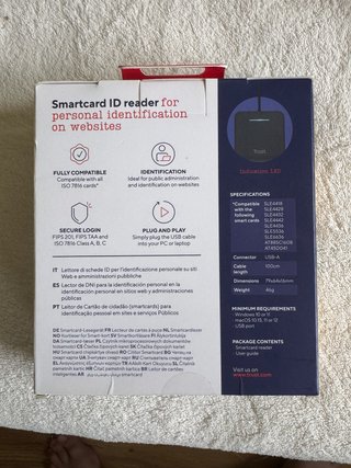 Lector Tarjetas Inteligentes DNIe Trust USB Negro