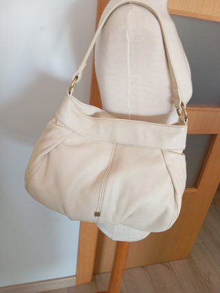 Bolso de Purificación García beige piel genuina