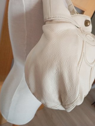 Bolso de Purificación García beige piel genuina