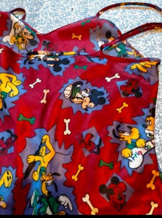 Camisón tirantes estampado Mickey y Pluto