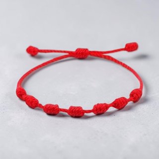 Pulsera 7 Nudos Roja