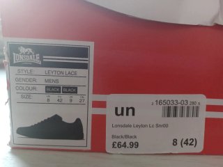 Zapatillas Lonsdale Negras Talla 42
