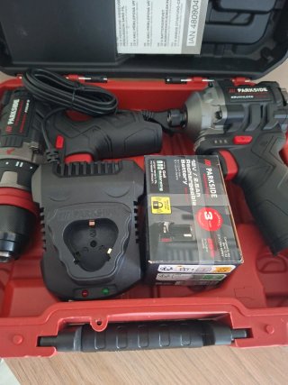 Pack Taladro Percutor Parkside 12V
