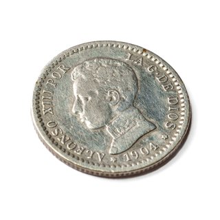 Moneda 50 céntimos Plata 1904 Alfonso XIII