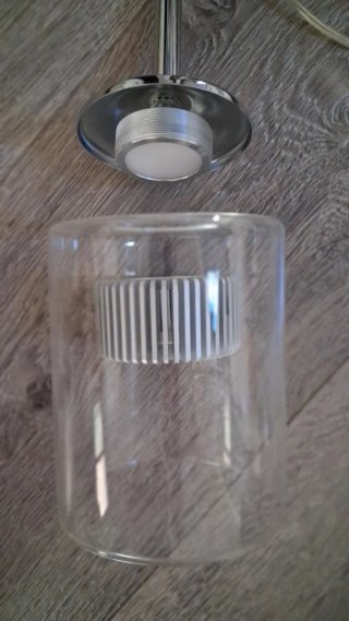 Lámpara de salón cristal y metal