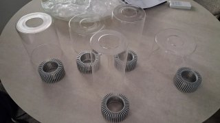 Lámpara de salón cristal y metal