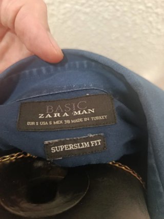 Lote 2 Camisas Zara Slim Fit Talla S