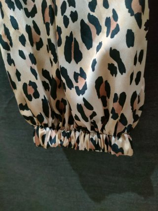 Pantalón bombacho estampado leopardo