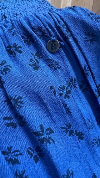 Vestido largo estampado Brownie azul
