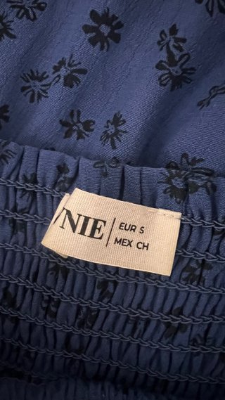 Vestido largo estampado Brownie azul