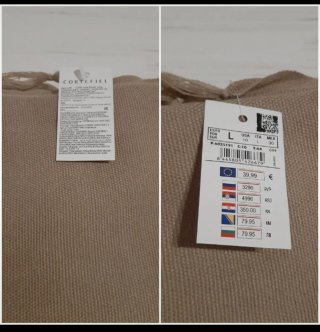 Chal Cortefiel Beige con Flecos
