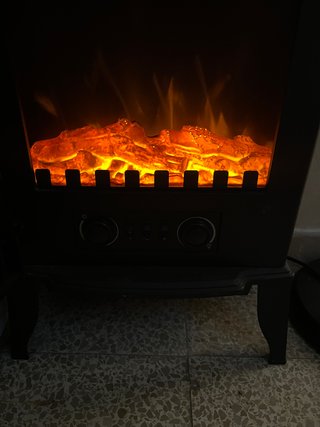 Chimenea electrónica decorativa negra