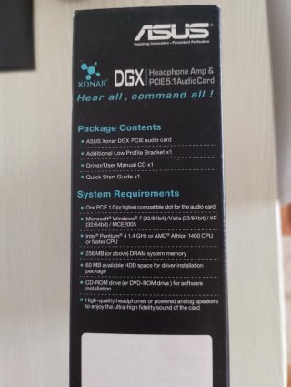 Tarjeta Sonido Asus Xonar DGX PCIe 5.1