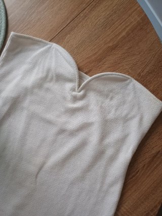 Vestido H&M blanco sin tirantes