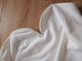 Vestido H&M blanco sin tirantes