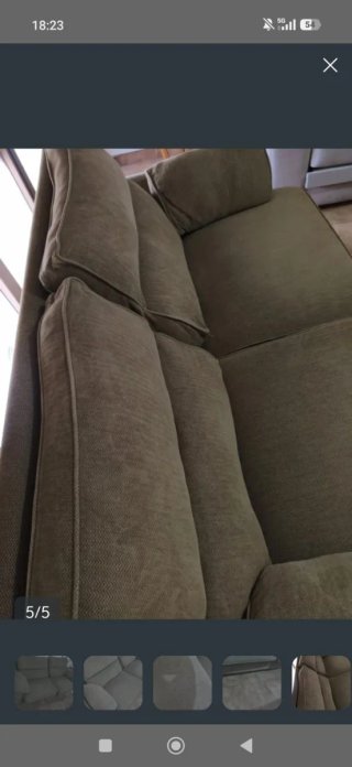 Sofá de 3 plazas en tela beige