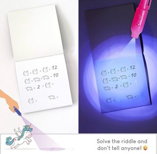 NUEVO! Pack 15 libretas y boli tinta invisible