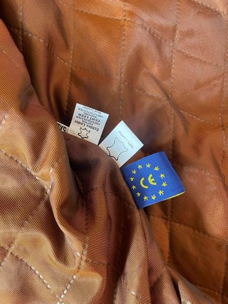 Chaqueta Bomber Cuero Marrón Talla 5XL