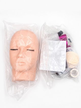Cabeza Maniquí Práctica Pestañas