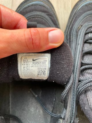 Nike Air Max 97 Triple Black Talla 44.5